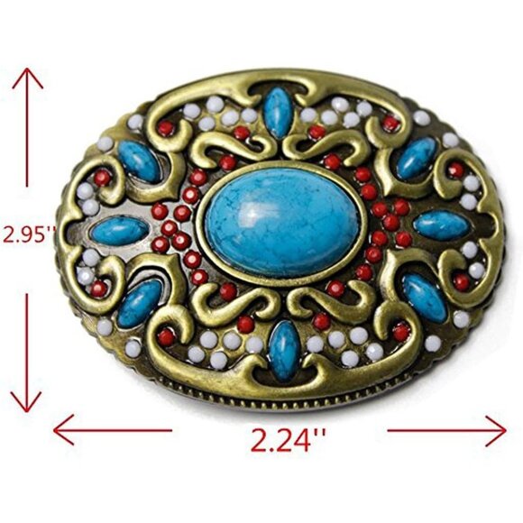 Men's Zhubao Vintage Style American Cowboy Fashion Western Belt Buckles - Picture 2 of 6